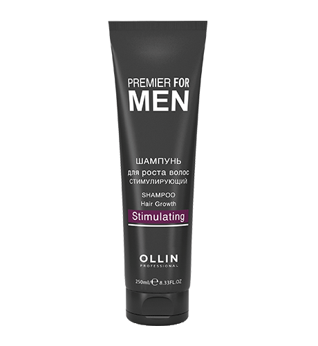 Shampoo for hair growth stimulating PREMIER FOR MEN OLLIN 250 ml